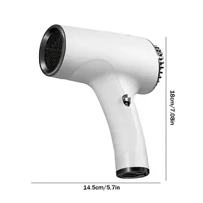 Фен для волосся Portable Hair Dryer, 2600 mAh Бездротовий, білий (PHD32) YU227, фото 3