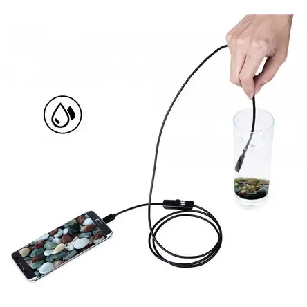 Камера ендоскоп із кабелем на 5 метрів 7 мм USB/micro USB/Type-C з підсвіткою під Android YU227, фото 1