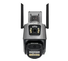 Камера відеоспостереження P11 9533 Wi-Fi 6 mp, на 2 лінзи, чорна iC227
