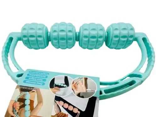 Роликовий ручний масажер Multifunctional massager Блакитний SV227, фото 1