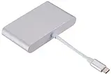 USB-хаб Dynamode Multiport USB 3.1 Type-C to HDMI-RJ45 Silver, фото 2