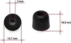 Амбушури для навушників Soundmag Standart FE-668001M M size 4 мм (1 пара)