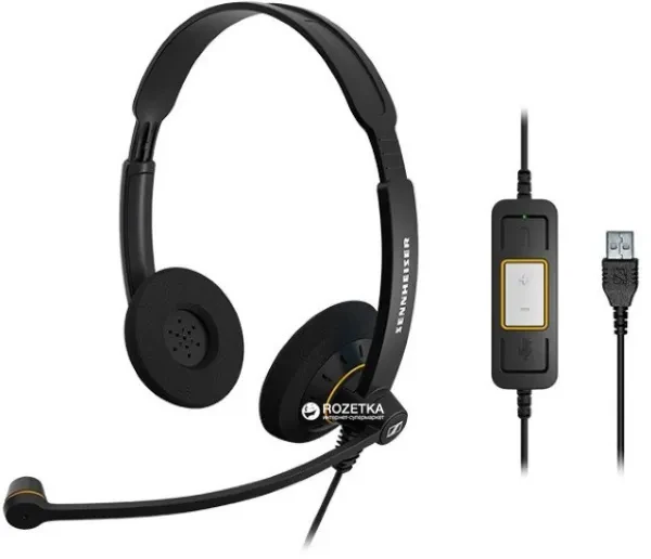 Накладні навушники Epos SC 60 Black USB ML, фото 1