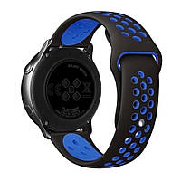 Сменный ремешок для умных часов 22mm спортивный Samsung Amazfit Huawei цвет Black Blue corvette