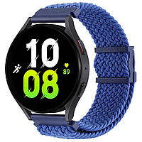 Ремешок для часов 22mm эластичный нейлоновый Samsung Galaxy Watch Amazfit Huawei Watch GT цвет Blue corvette