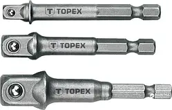 Перехідник до торцевих головок TOPEX 38D151 1/4 , 3/8, 1/2, 3 шт