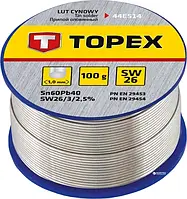 Припій TOPEX 44E514 60% олова 1 мм 100 г