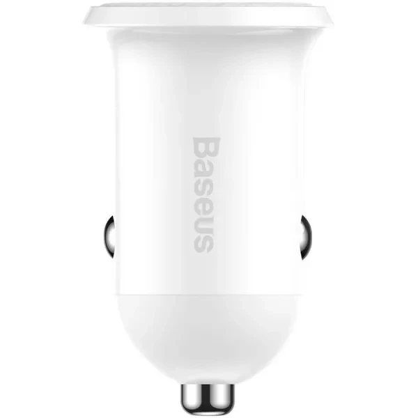 Автомобільний адаптер для телефона Baseus Grain Pro Car Charger Dual USB 4.8A White (CCALLP-02), фото 1