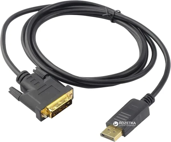 Відео-кабель VALUE S0714 DisplayPort(тато)DVI(тато), 1,8m Black, фото 1