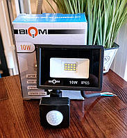 Світлодіодний  прожектор з датчиком руху S6 10W 6200K IP65 (S6-SMD-10-Slim-S)