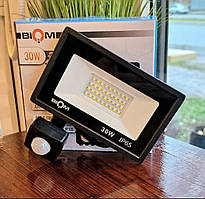 Світлодіодний  прожектор з датчиком руху  S6 30W 6200K IP65 (S6-SMD-30-Slim-S)