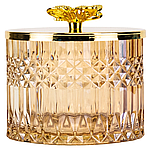 Скринька ємність для зберігання прикрас Гармонія золота 10 см (9157-039) Elisey