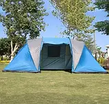 Палатка туристична двокімнатна 4-х місцева 450х220х180см, фото 4