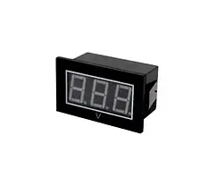 Светодиодный цифровой вольтметр герметичний IP99, диапазон измерений от 2,5V до 30V, Blue