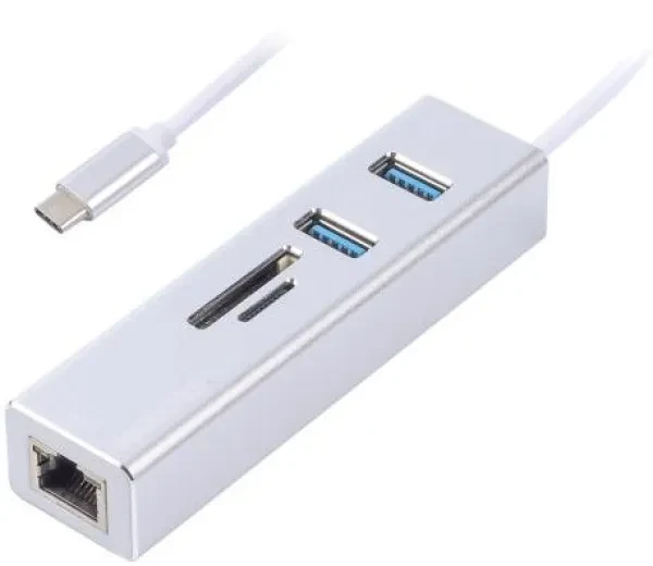 USB-хаб Maxxter ECH-2P-SD-01 White, фото 1