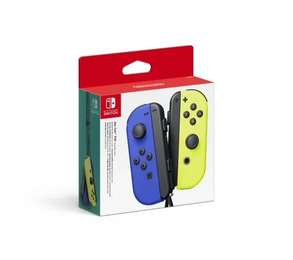 Набір ігрових контролерів Nintendo Joy-Con Набір 2 контролери Joy-Con Синій/неоновий жовтий (45496431303) Yellow 2 шт, фото 1