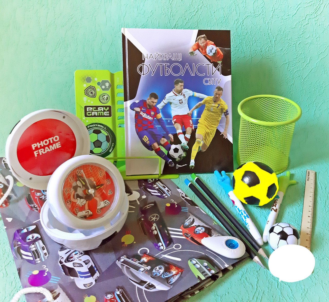 Подарунковий набір канцелярії для хлопчика Футбол Найкращі Футболісти арт.MF149, фото 1