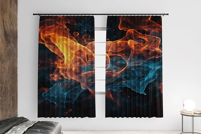 Штори з принтом «Палаючий вогонь. Burning fire»