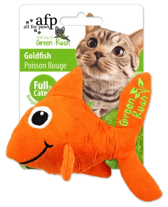 Іграшка для котів Золота рибка з котячою м'ятою, AFP 2420, 13 x 9.5 x 11 см