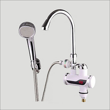 Проточний водонагрівач ELW08-EP 3 kW з індикатором температури, УЗО на мийку, фото 1