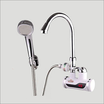 Проточний водонагрівач ELW08-EW 3 kW з індикатором температури на стіну, фото 1