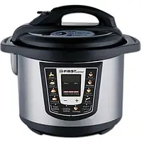 Мультиварка First FA-5130 Black Silver 1000W, електронне управління, чаша 6 л, дисплей, п