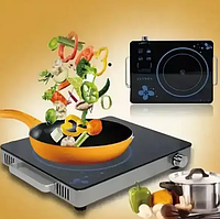 Електрична настільна плита Sokany SK-3568, інфрачервона плита одноконфоркова, 2200 Вт, колір чорний