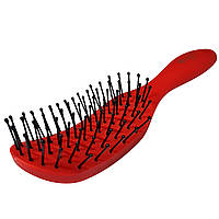 Щітка для волосся скелетна продувна червона, матова.