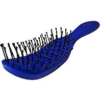 Щітка для волосся скелетна продувна синя, матова.