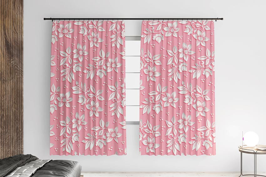 Штори з принтом «Ніжні рожеві квіточки. Delicate pink flowers»