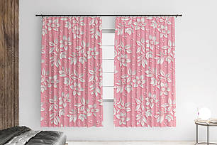 Штори з принтом «Ніжні рожеві квіточки. Delicate pink flowers», фото 1