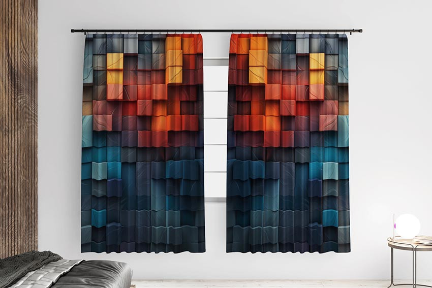Штори з принтом «Кольорові квадрати. Colored squares»