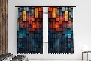 Штори з принтом «Кольорові квадрати. Colored squares», фото 1