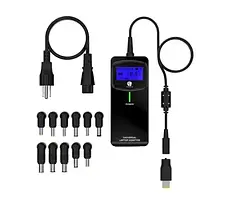 Зарядний пристрій для планшета Voltronic YT-UB90W Black (90W, LCD - дисплей, корпус - пласт, ручне регулювання, 8 р )