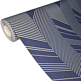 Шпалери вінілові флізелінові 10.05×1.06 м Marburg 30857, сині з сірим в спальню, коридор, зал, вітальню, кімнату, фото 2