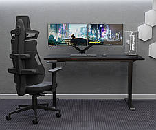Геймерське ігрове комп'ютерне крісло Cyberlux V8 Fabric Grey з тканини, фото 4