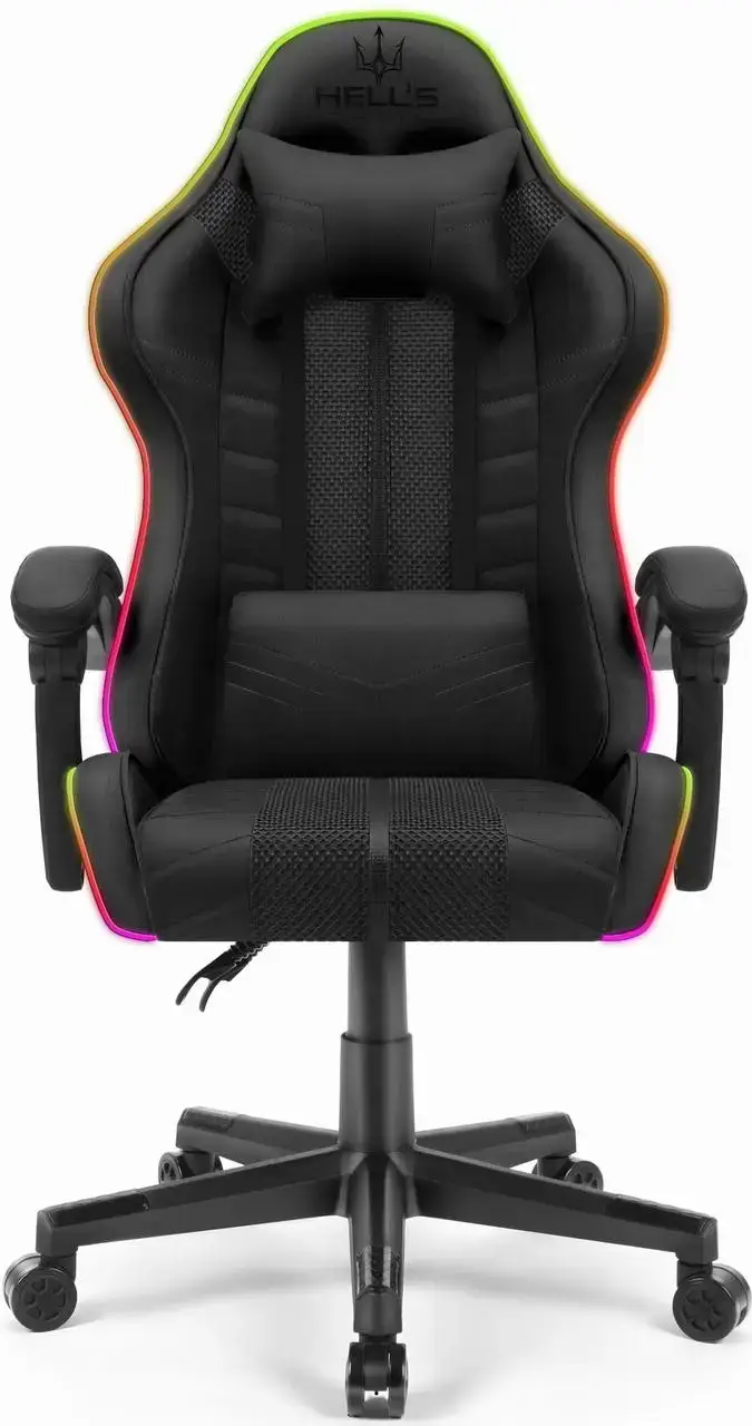 Геймерське крісло HELL'S HC-1004 RGB тканина