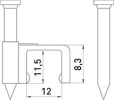 Скоба плоская e.fcc.stand.12 (100шт), E.NEXT (s013008), фото 2