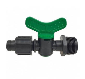 Кран для крапельної стрічки Irritec 16 х 3/4" ЗР, затискний, Irritec (Італія)