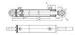 Гідроциліндр ГЦ50х30х700х900 ш/с 25 (хід штока 700 мм), фото 2