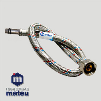 Шланг для змішувача Fil-Nox М10 30 см в нержавіючій обплітці (пара), фото 1