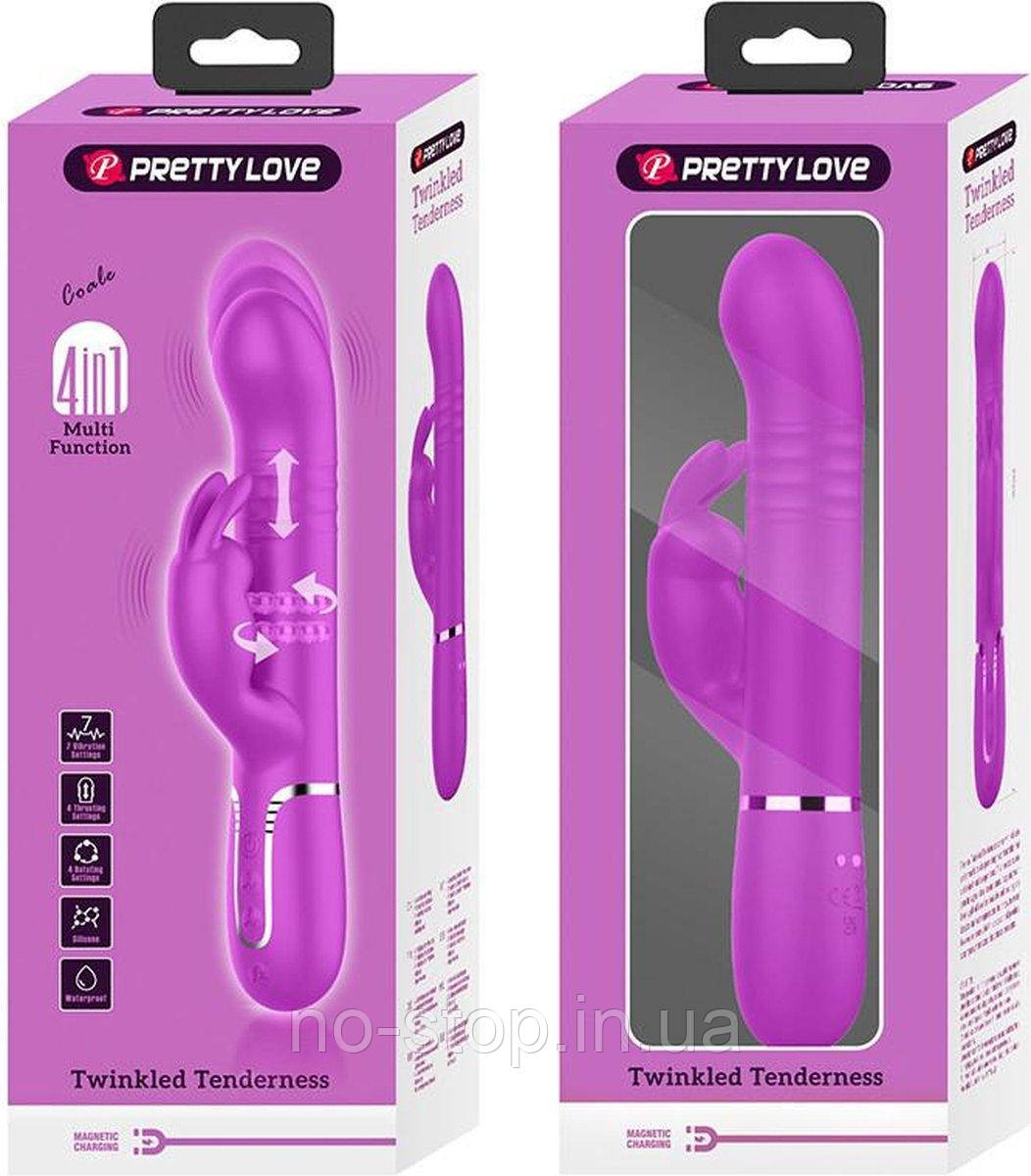 Вібратор PRETTY LOVE Coale Twinkled Tenderness Purple, 7 vibration functions 4 rotation functions 4, фото 1