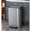 Відро для сміття з педаллю JAH 30 л Soft Close (колір сріблястий металік, внутрішнє відро), фото 2