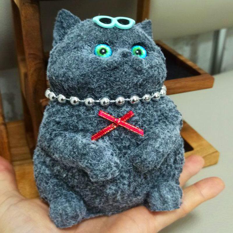 Іграшка Гігантський Тютюн Сквіш Кішка Giant Grey Cat (18 см) — таба лапка антистрес для дітей (l_13705)