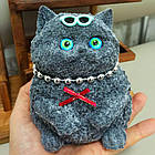 Іграшка Гігантський Тютюн Сквіш Кішка Giant Grey Cat (18 см) — таба лапка антистрес для дітей (l_13705), фото 3