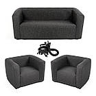 Комплект надувних меблів диван і 2 крісла Сірий SW-00002659