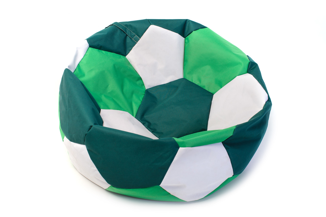 Крісло м'яч «BOOM» 120 см 3 х-кольоровий (зелено-білий), фото 1