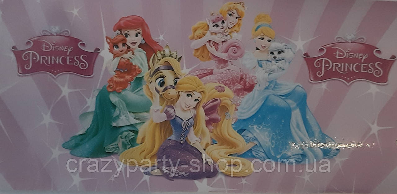 Наліпка на пляшку Принцеси Дісней, фото 1