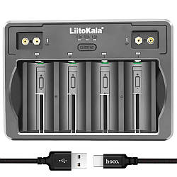 Зарядний пристрій для акумуляторів (Li-ion, NiMH, NiCD, крона), від USB, LiitoKala / Зарядка для батарейок