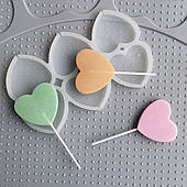 Форма для льодяників брязкальце серце